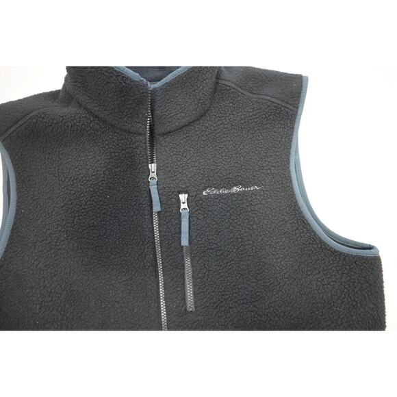 Eddie Bauer Fleece Winter Sherpa Vest Jacket Full Zip Mens Sz LT Large TALL - Picture 7 of 10